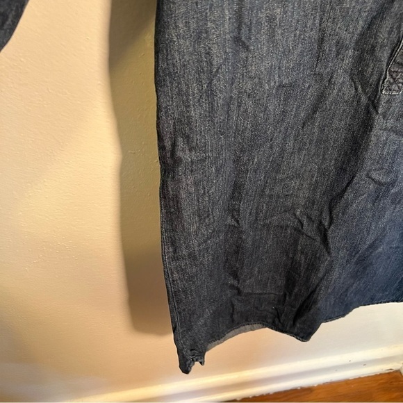 Universal Thread Denim Shirt Dress Dark Wash - Picture 5 of 13